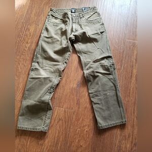 Kuhl Out Kast Jean Pants size 16S Brown Stretch Canvas Patina Dye Hiking